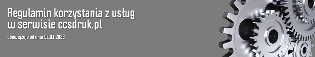 Regulamin korzystania z usług serwisu ccsdruk.pl